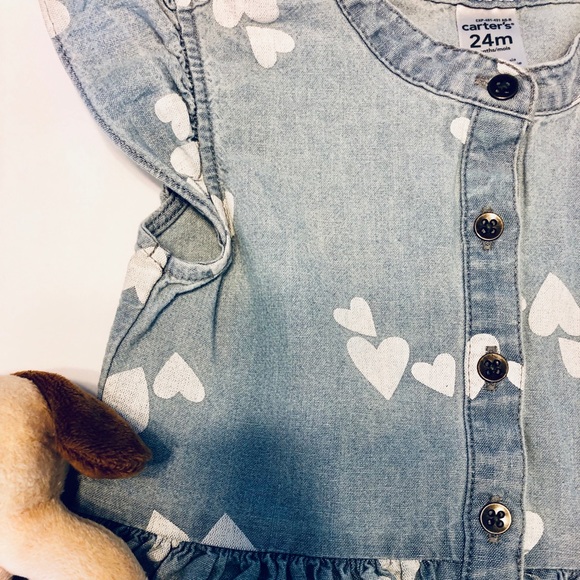 🎀 Adorable denim blue heart dress. - Picture 4 of 5